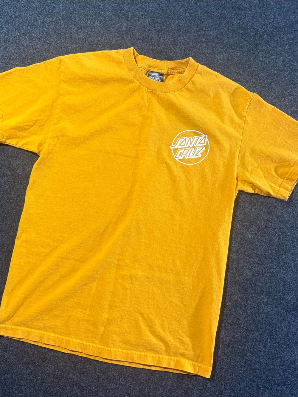 Santa Cruz Skateboards T Shirt Mens Medium Orange Mustard Skate Streetwear